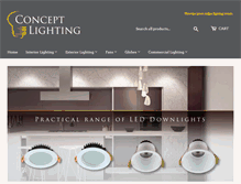 Tablet Screenshot of conceptlighting.com.au